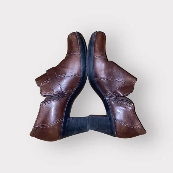 Clarks Brown Leather Shoes Size 7 M - Picture 5 of 5